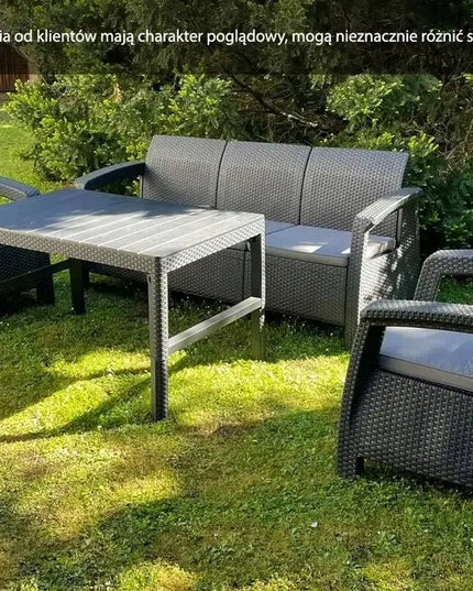 Sodo baldų komplektas Corfu Set Max Lyon Graphite, 4 dalys