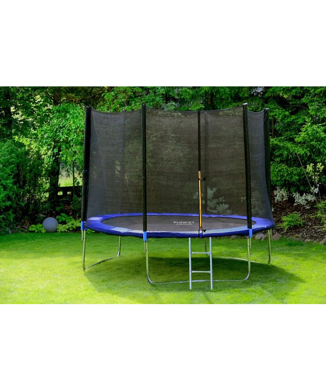 Sodo batutas Funfit 312 cm 10 pėdų su apsauginiu tinklu ir kopėčiomis