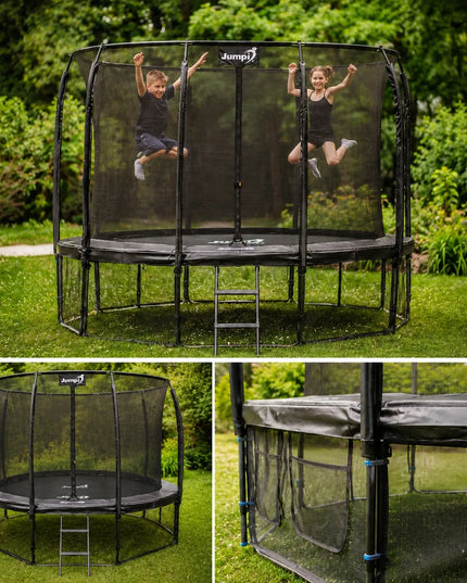 Sodo batutas vaikams su kopetėlėmis ir vidiniu tinklu 12FT 374CM Jumpi