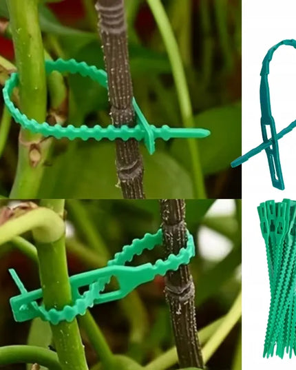 Sodo diržai augalams ir šakoms rišti žali, 60 vnt., 13 cm, 17 cm, 23 cm