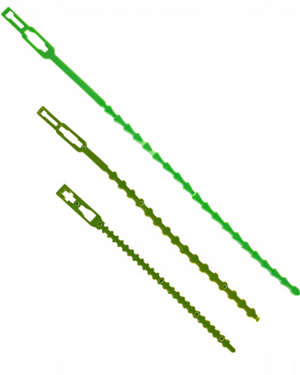 Sodo diržai augalams ir šakoms rišti žali, 60 vnt., 13 cm, 17 cm, 23 cm
