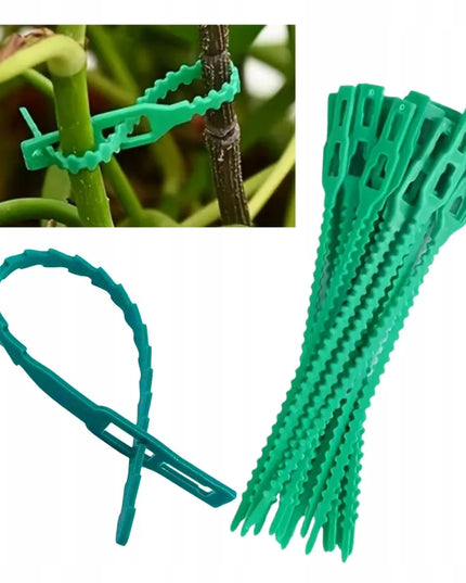 Sodo diržai augalams ir šakoms rišti žali, 60 vnt., 13 cm, 17 cm, 23 cm