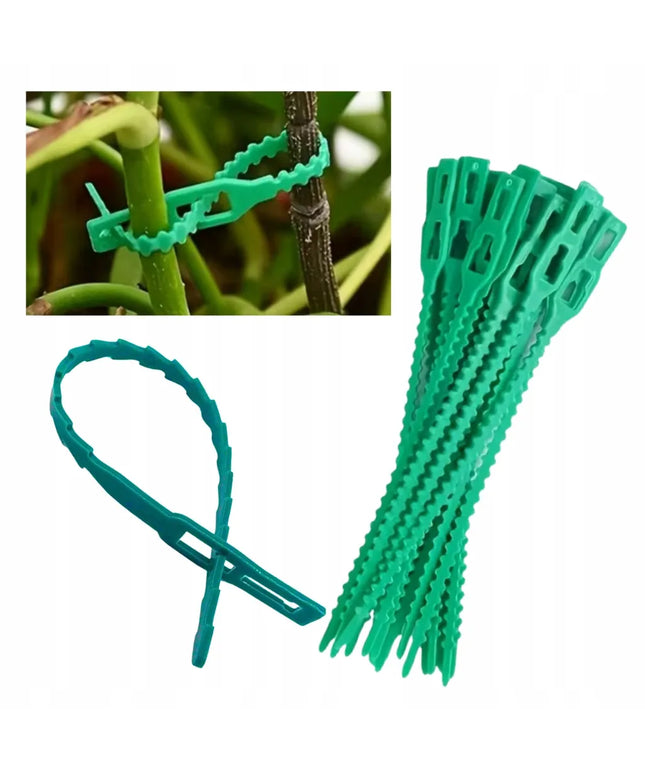 Sodo diržai augalams ir šakoms rišti žali, 60 vnt., 13 cm, 17 cm, 23 cm