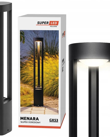 Sodo šviestuvas stulpelis SuperLED Menara GX53 60cm PREMIUM LED lemputei