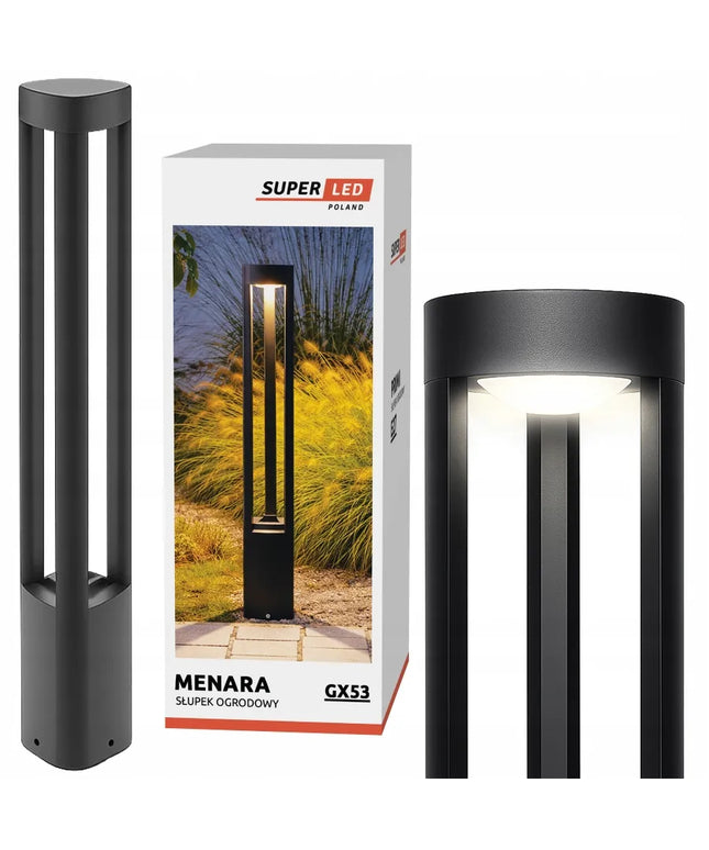 Sodo šviestuvas stulpelis SuperLED Menara GX53 60cm PREMIUM LED lemputei