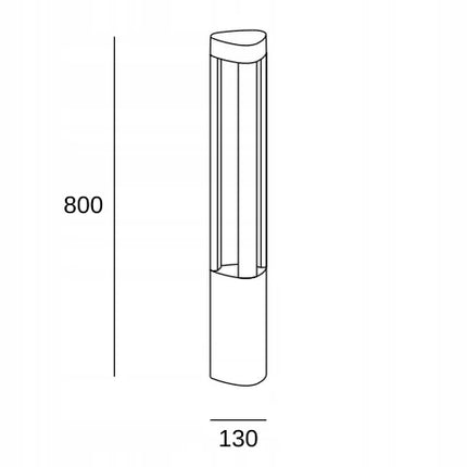 Sodo šviestuvas stulpelis SuperLED Menara GX53 60cm PREMIUM LED lemputei