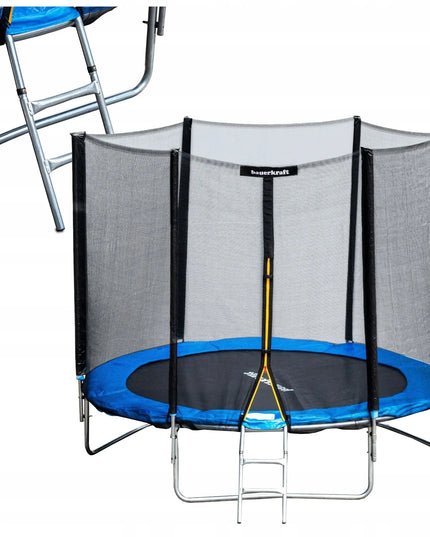 Sodo trampolinas vaikams 8FT 244-252cm su tvirtu tinklu ir kopėčiomis
