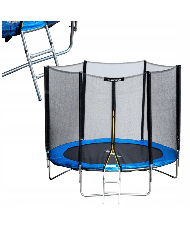 Sodo trampolinas vaikams 8FT 244-252cm su tvirtu tinklu ir kopėčiomis