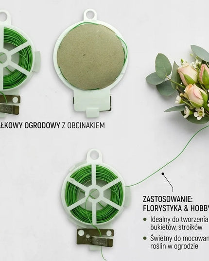 Sodo viela su pjaustytuvu 50 m, tvirta ir patvari floristinė vielutė