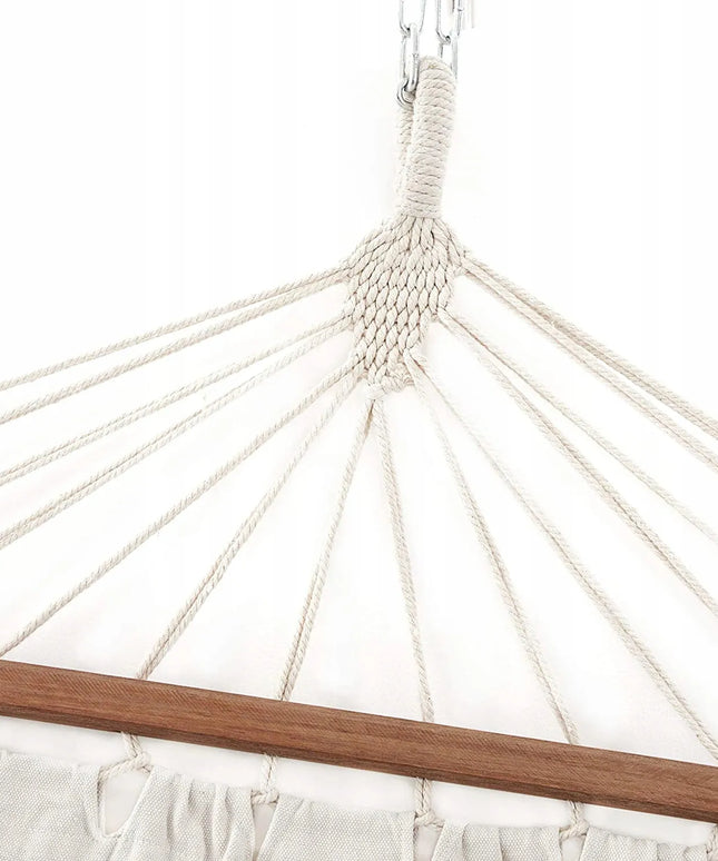 Songmics pilkas hamakas su skersiniu, 300 kg, 210 x 150 cm