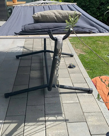 Songmics pilkas hamakas su skersiniu, 300 kg, 210 x 150 cm