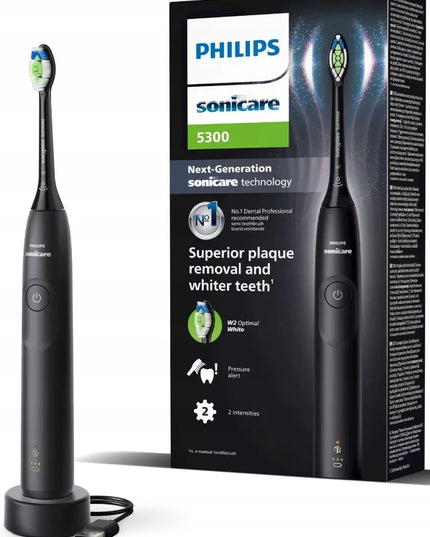 Soninis dantų šepetėlis Philips Sonicare 5300 Protective Clean juodos spalvos