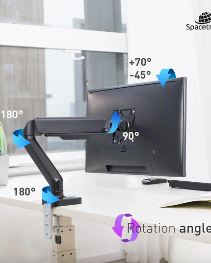 Spacetronik dujinis monitoriaus stalo laikiklis 17-32" VESA 75/100 iki 9 kg