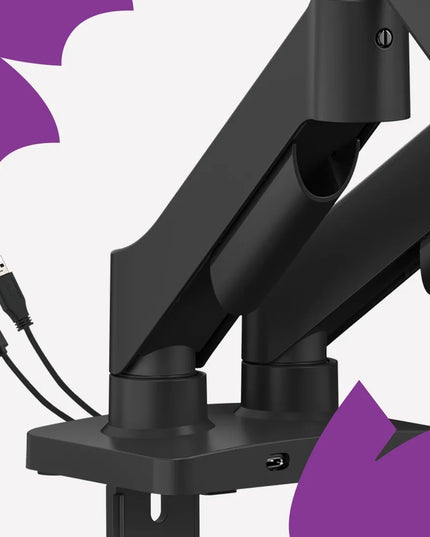 Spacetronik dvigubas stalinis monitorių laikiklis 17-32 coliams su USB, 18kg, VESA
