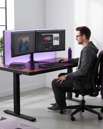 Spacetronik elektra reguluojamas stalas 73-118 kaimo ąžuolas Loft 140cm
