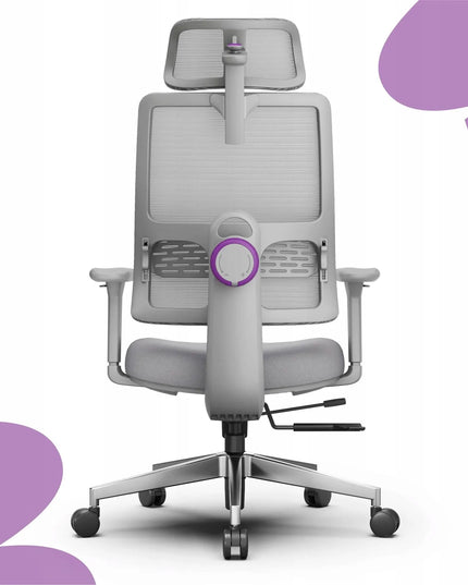 Spacetronik ergonominė biuro kėdė su tinkleliu, sukamoji, reguliuojama, pilka