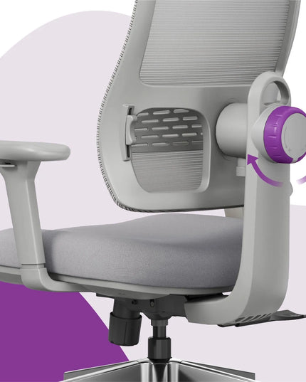 Spacetronik ergonominė biuro kėdė su tinkleliu, sukamoji, reguliuojama, pilka