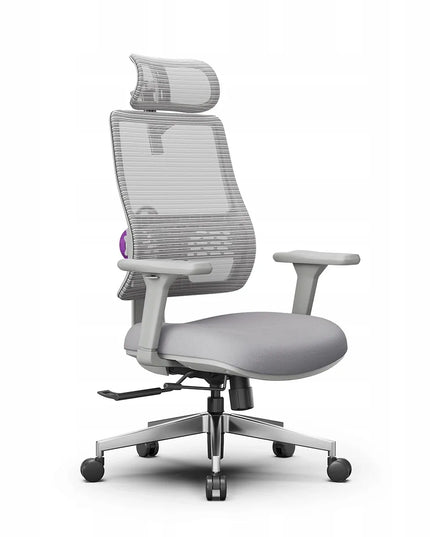 Spacetronik ergonominė biuro kėdė su tinkleliu, sukamoji, reguliuojama, pilka