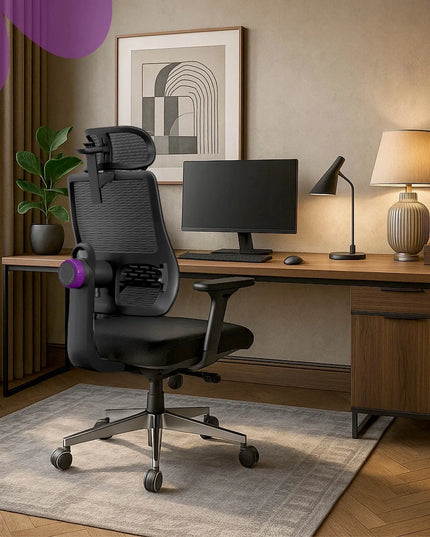 Spacetronik ergonominė biuro kėdė su tinkleliu, sukamoji, reguliuojama, pilka