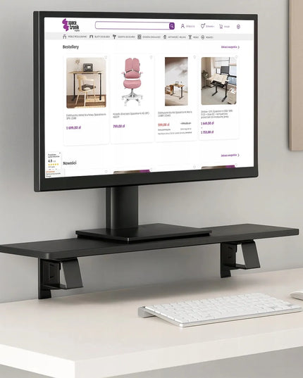 Spacetronik monitorio lentyna stalui, 106 cm, juoda