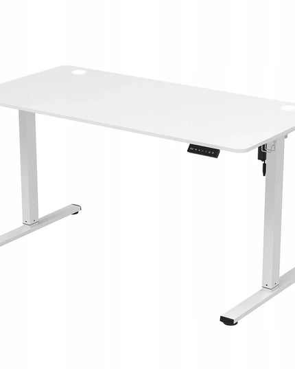 Spacetronik Moris elektrinis reguliuojamo aukščio stalas, 140x70 cm, baltas, LED skydelis