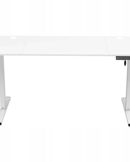 Spacetronik Moris elektrinis reguliuojamo aukščio stalas, 140x70 cm, baltas, LED skydelis