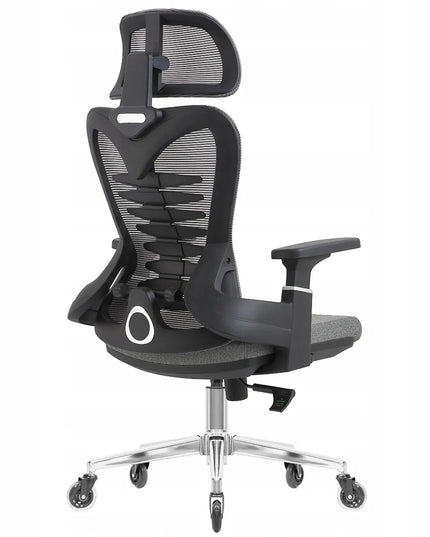 Spacetronik pilkas ergonomiškas tinklinis biuro kėdė