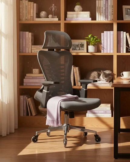 Spacetronik pilkas ergonomiškas tinklinis biuro kėdė