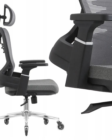 Spacetronik pilkas ergonomiškas tinklinis biuro kėdė