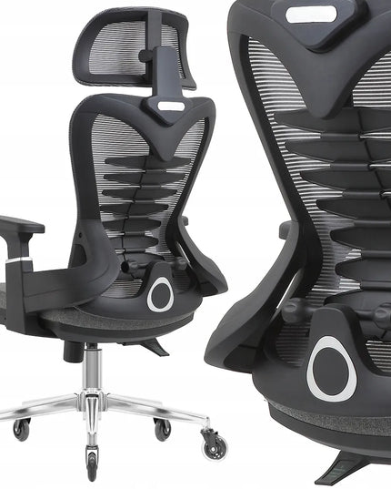 Spacetronik pilkas ergonomiškas tinklinis biuro kėdė
