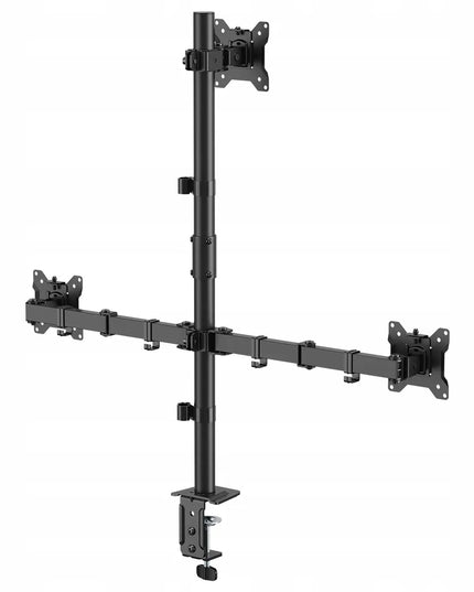 Spacetronik SPA132 trijų monitorių piramidinis laikiklis 17-32 colių 30kg VESA