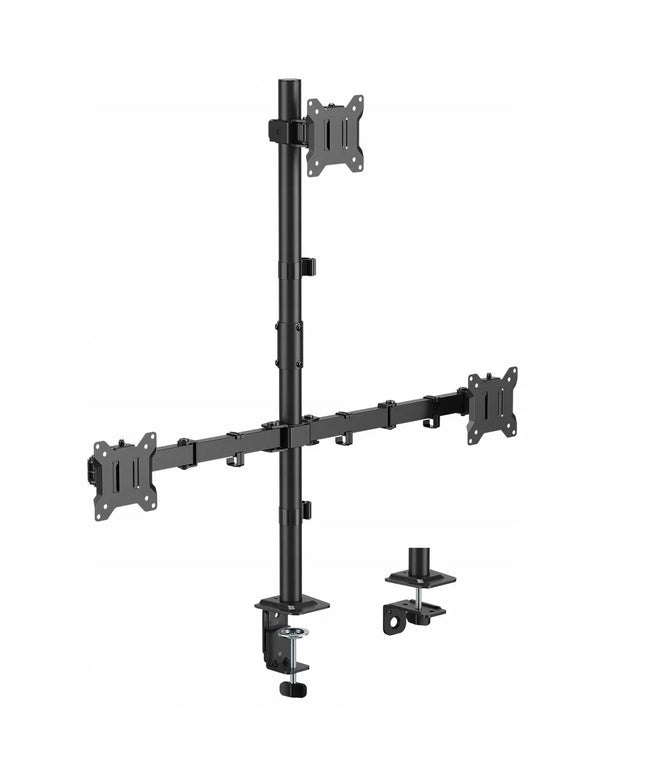 Spacetronik SPA132 trijų monitorių piramidinis laikiklis 17-32 colių 30kg VESA