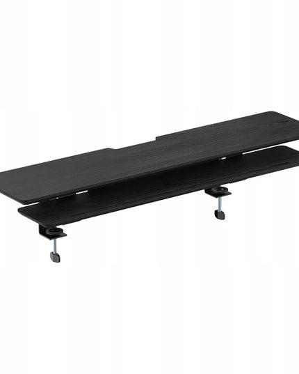 Spacetronik stalo priespauda su 2 lentynomis, monitoriaus stovas, 30 kg, juoda
