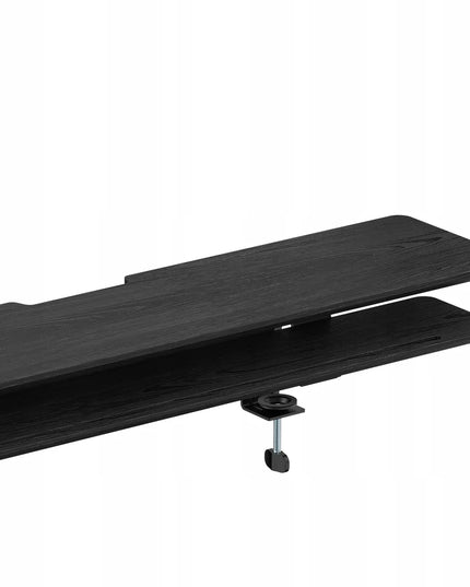 Spacetronik stalo priespauda su 2 lentynomis, monitoriaus stovas, 30 kg, juoda
