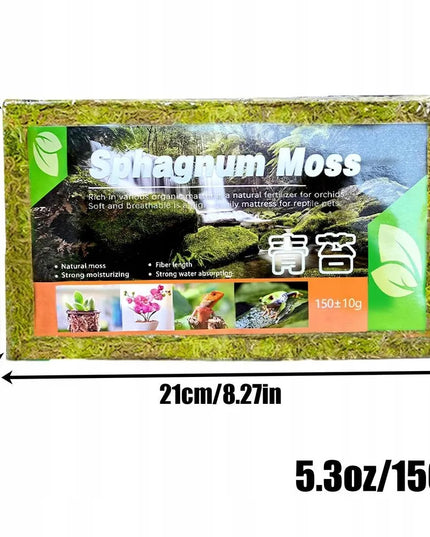 Sphagnum moss durpių samanos, įsišaknyti skatinantis substratas 150 g / 12 l terariumams