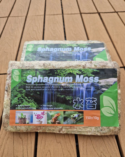 Sphagnum moss durpių samanos, įsišaknyti skatinantis substratas 150 g / 12 l terariumams