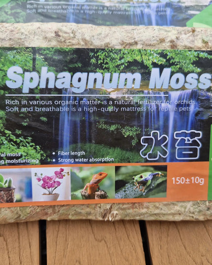 Sphagnum moss durpių samanos, įsišaknyti skatinantis substratas 150 g / 12 l terariumams