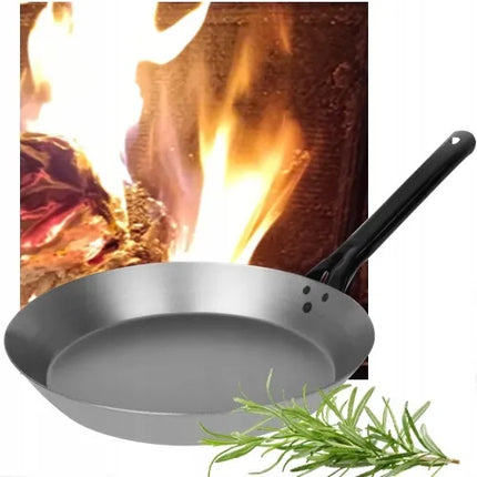Spinwar plieninė čigonų stiliaus ketaus anglies plieno keptuvė 26 cm su metaline rankena