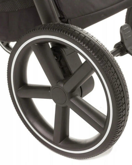 Sportinis vežimėlis 4Baby Stinger PRO, geliniai ratai, aliuminio rėmas, iki 22 kg, juodas