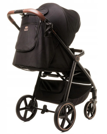 Sportinis vežimėlis 4Baby Stinger PRO, geliniai ratai, aliuminio rėmas, iki 22 kg, juodas