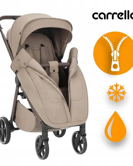 Sportinis vežimėlis Carrello Bravo M/Lite, Glossy Beige, iki 22 kg