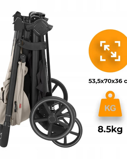 Sportinis vežimėlis Carrello Bravo M/Lite, Glossy Beige, iki 22 kg