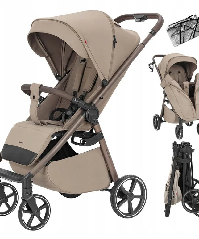 Sportinis vežimėlis Carrello Bravo M/Lite, Glossy Beige, iki 22 kg