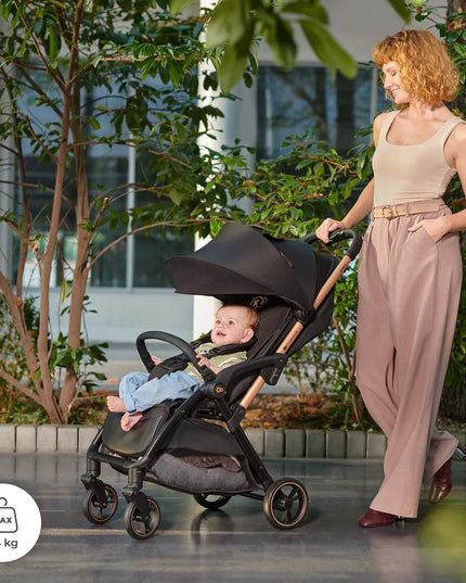 Sportinis vežimėlis Kinderkraft APINO 0-22 kg lengvas, sulankstomas, smėlio spalvos