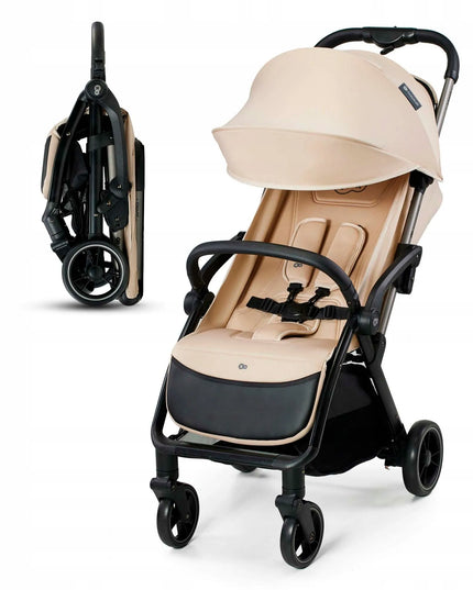 Sportinis vežimėlis Kinderkraft APINO 0-22 kg lengvas, sulankstomas, smėlio spalvos