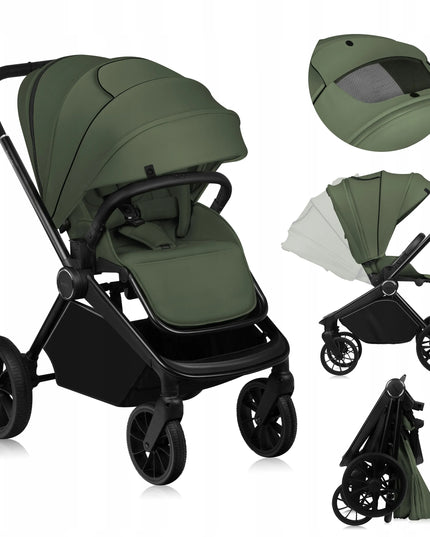 Sportinis vežimėlis Lionelo Mika Plus - Green Olive