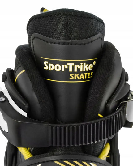 SporTrike 4-in-1 riedučiai ir pačiūžos, reguliuojami, 29-33 dydis, juodi/geltoni