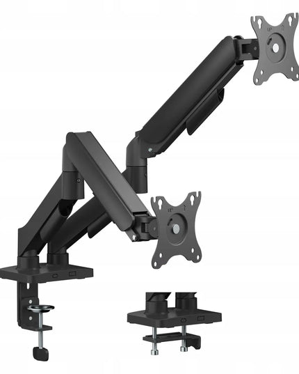 Spyruoklinis laikiklis 2 monitoriams, 18 kg, 17-32 col., VESA, Spacetronik