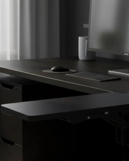 Stalo priedas Spacetronik SPB131B ergonomiškas stalo prailgintuvas 30x15 juodas