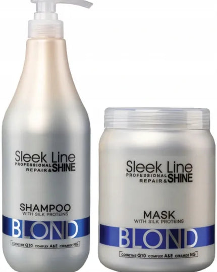 Stapiz XXL rinkinys Sleek Line Repair Blond šampūnas 1000 ml + kaukė 1000 ml